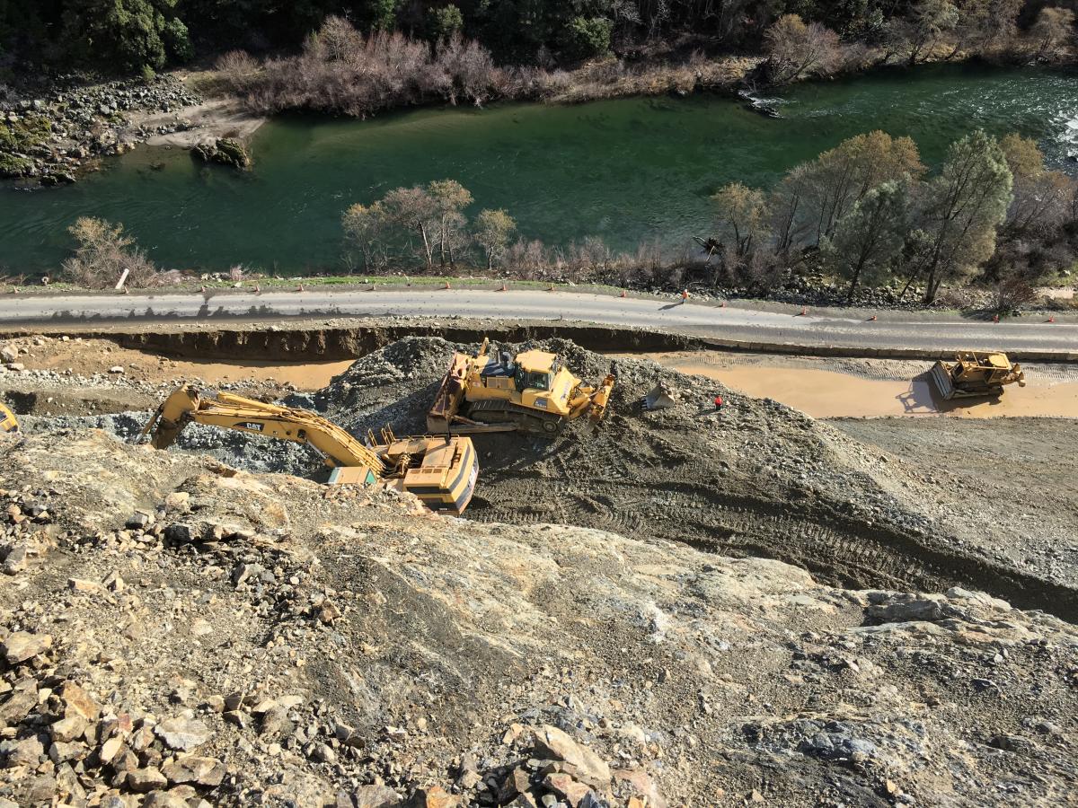 AME roadway improvement project on SR 299 near Willow Creek, Humboldt County